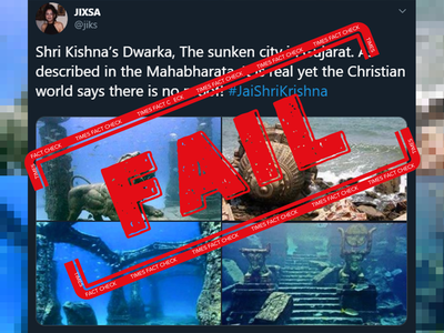 FACT CHECK: These photos aren't proof of Sri Krishna's Dwarka in Gujarat