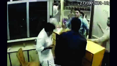 On cam: Customers attack restaurant owner with boulder, FIR registered