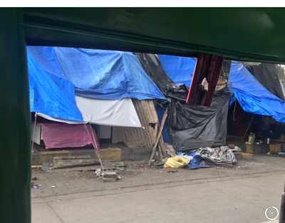 Slums on Footpath Dahisar West