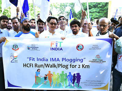 Sports Ministry organises Fit India Plog Run in a tribute to Mahatma Gandhi
