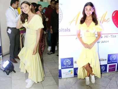 Designer Saree : Alia bhatt pink yellow satin designer bollywood ...