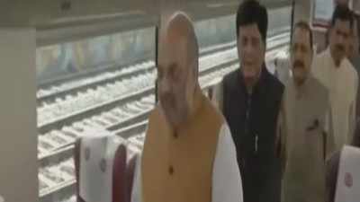 Union Home Minister Amit Shah flags off Delhi-Katra Vande Bharat Express train