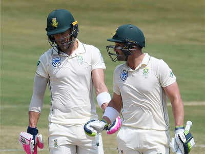 India vs South Africa 1st Test: Elgar, du Plessis breathe life into South Africa's innings