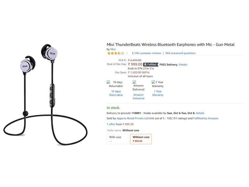 mivi bluetooth headphones price