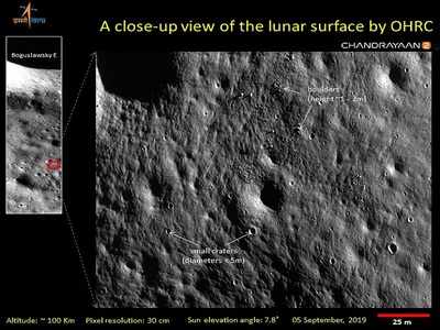 Chandrayaan 2s Orbiter Finds Lunar Crater Named After