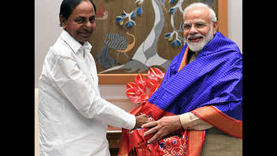 CM K Chandrasekhar Rao meets PM Modi, seeks money for projects and hike in quotas