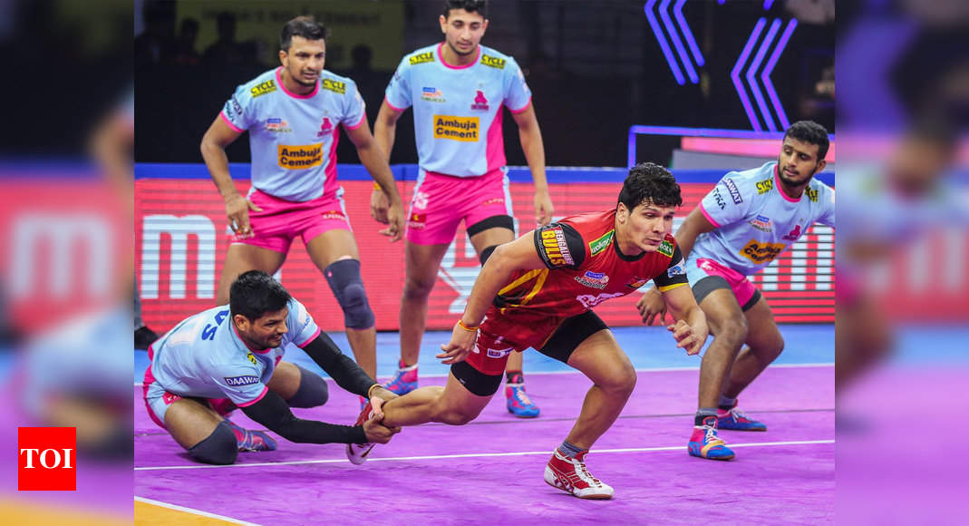 PKL: Jaipur Pink Panthers stay alive with a tough win | Pro-Kabaddi ...