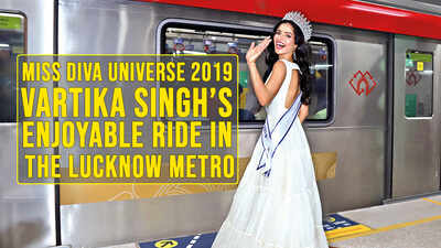 Miss Diva Universe 2019 Vartika Singh’s enjoyable ride in the Lucknow Metro