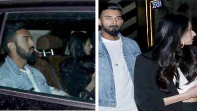 Athiya Shetty spotted with rumoured beau KL Rahul post dinner date