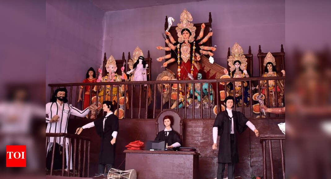 Allahabad In this court of law, goddess Durga delivers justice, demons