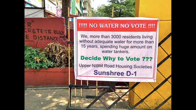'No water, no vote' protest on NIBM Road