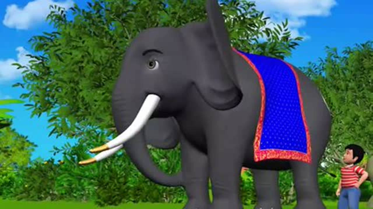 Elephant Swinging Its Long Trunk, Nursery Rhymes & Kids Songs, English  Children's Songs