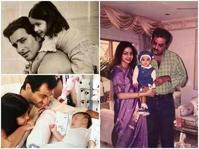 Sara Ali Khan to Shanaya Kapoor - Priceless throwback pictures of star kids with their fathers