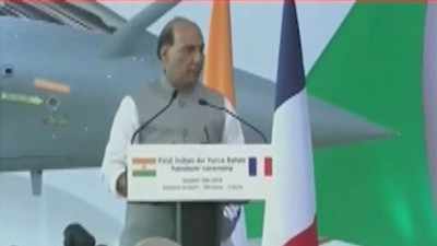 Historic day for Indo-France ties: Defence Minister Rajnath Singh at Rafale handover ceremony