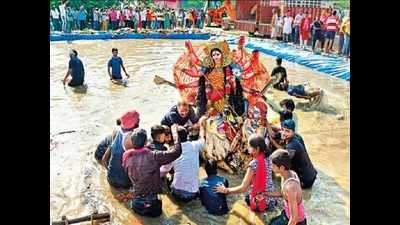 A first for Delhi: No Durga idol immersed in Yamuna