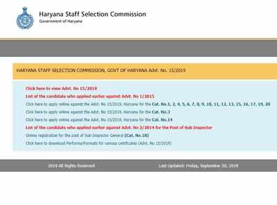 HSSC Recruitment 2019: Registration for 4322 Staff Nurse and various posts extended to Oct 24