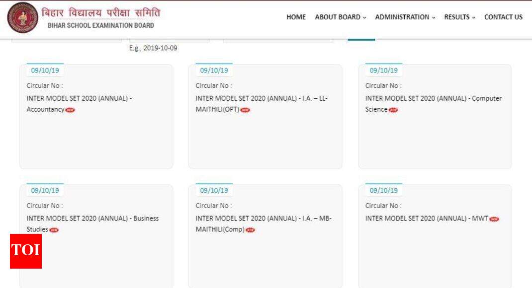 Bihar Board 2020 Exam: Model papers for class 12 exams released