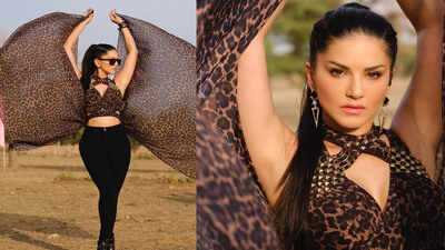 Sunny Leone is a sight for sore eyes as she poses in a leopard print