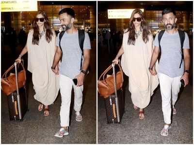 Sonam Kapoor and Anand Ahuja are back from their Maldives vacay; view pics