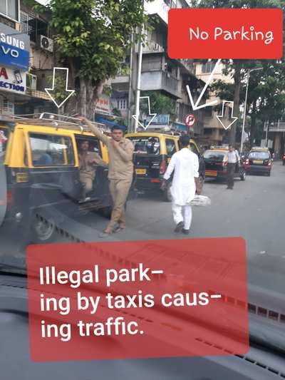 Illegal parking by Taxi's