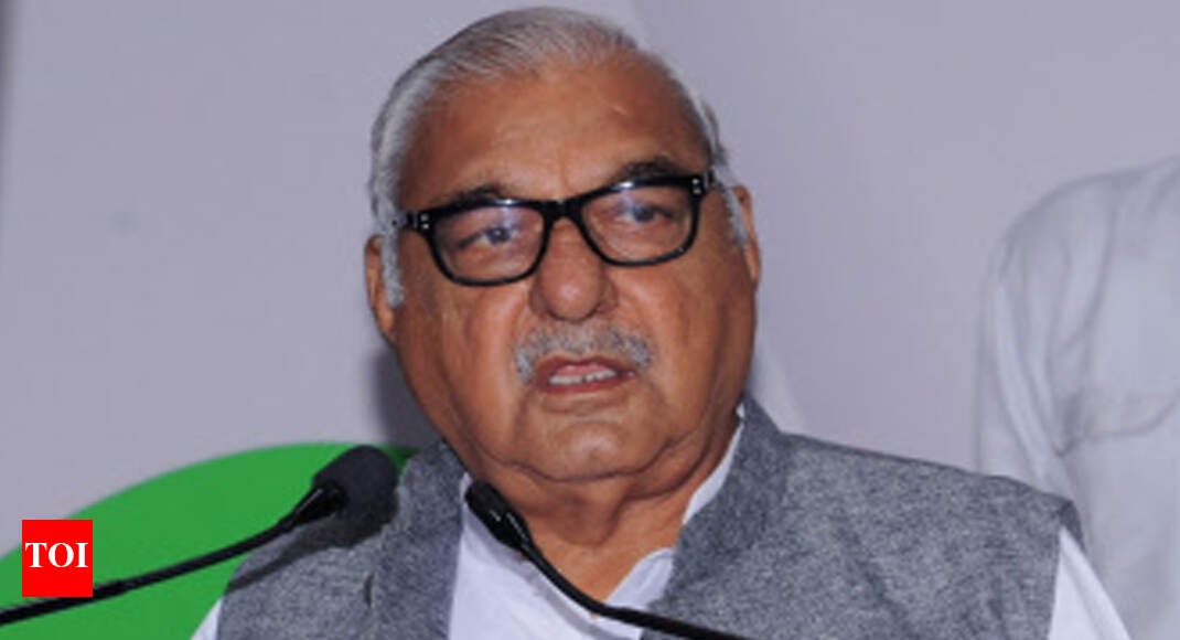 Now, Bhupinder Singh Hooda too promises Rs 5,100 per month old age pension  | Gurgaon News - Times of India