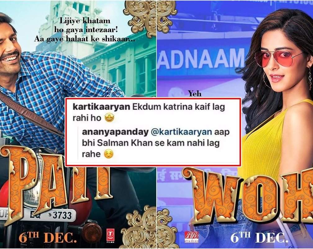 
Kartik Aaryan and Ananya Panday compare themselves to Salman Khan-Katrina Kaif 'jodi' in their goofy online banter
