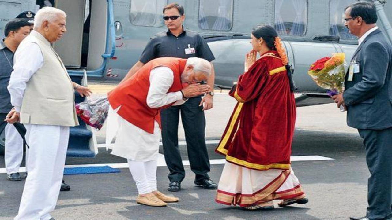 FAKE ALERT: No, PM Modi isn't bowing down in front of Adani's wife - Times  of India