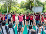 Mumbaikars participate in a 'die-in' to protest climate change