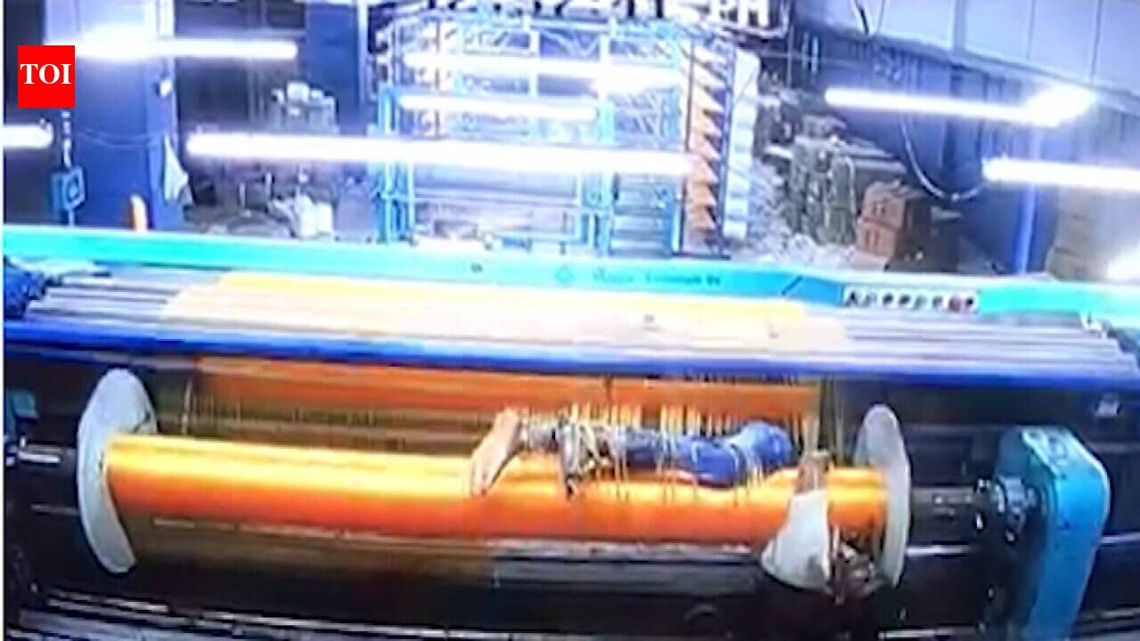 On cam: Miraculous escape for worker stuck in machine in Surat factory