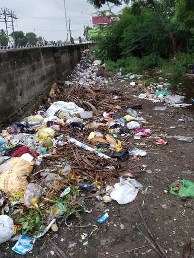 Accumulated garbage - Times of India