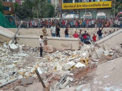 Image result for building collapsed in gujrat vadodra