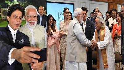 PM Narendra Modi meets Bollywood celebs like Shah Rukh Khan, Sonam Kapoor, Ekta Kapoor to discuss initiatives to mark Mahatma Gandhi's 150th birth anniversary