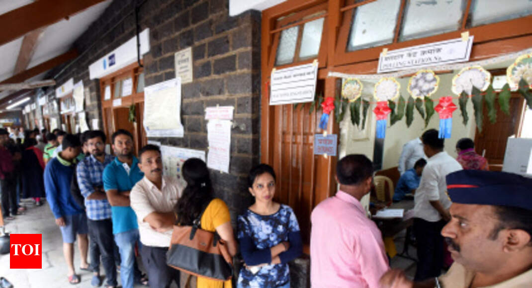 65.6% turnout in Haryana, 60.5% in Maharashtra