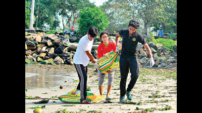 Sacred Heart students carry on efforts to clean up Fort Kochi