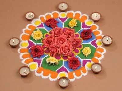 20 Simple Free Hand Flower Rangoli Designs for Every Occasion -  Flowerrangoli.com