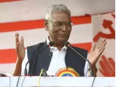 D Raja attends CPI function in Patna, attacks Modi government