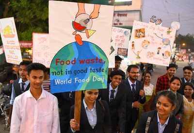 An awareness rally about food wastage held in Aurangabad