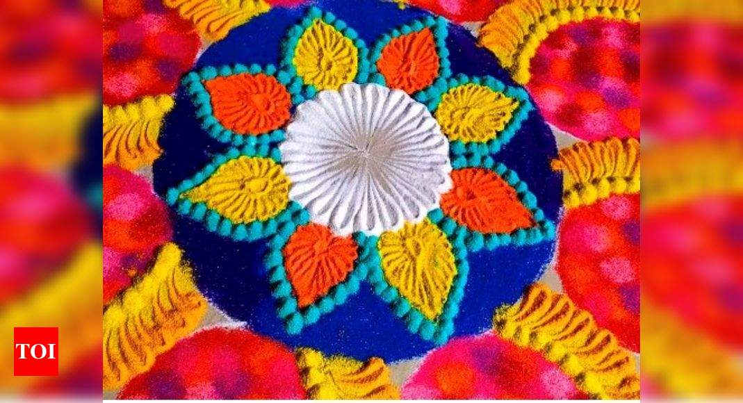 Diwali Rangoli Design: How to Make Colorful Diwali Rangoli Using Simple  Tools | India.com