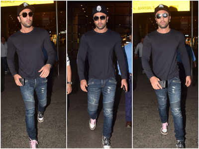 Photos: After Alia Bhatt, Ranbir Kapoor too returns to the bay from London in style