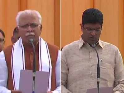 Aspirant ministers left high and dry as Khattar , Dushyant swear in