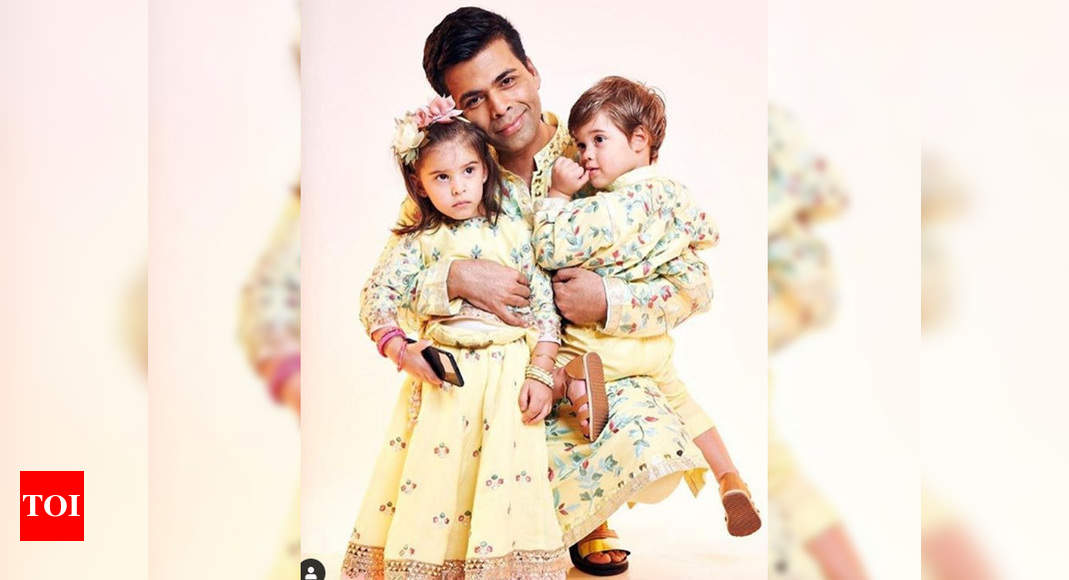 Twinning And Winning Karan Johars Diwali Photo With His Twins Yash And Roohi Is All Things