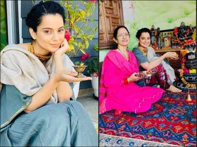 Photos: Kangana Ranaut celebrates noise and pollution free Diwali with her loved ones