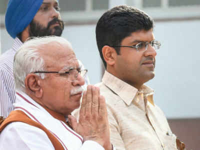 Haryana Cm Deputy Cm Both Promise To Give State A Stable Honest