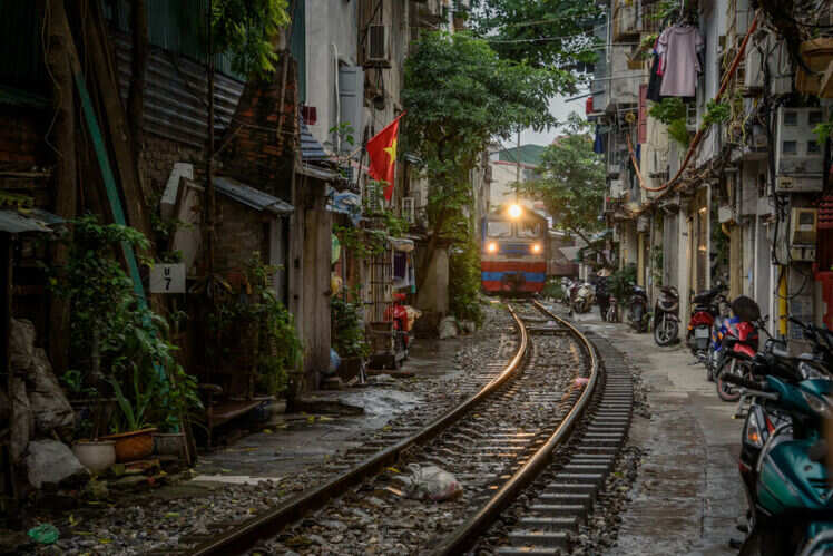 Train Street Hanoi, Vietnam