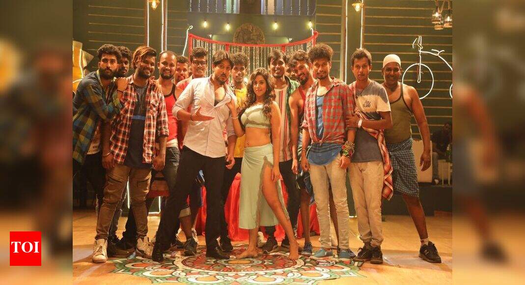 Lasya Nagaraj in a dance sequence for Ajai Rao starrer Krishna Talkies