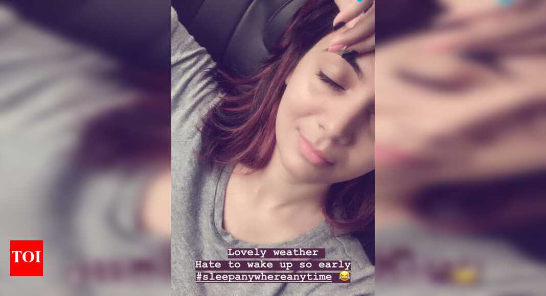 Shwetha R Prasad's sleepy picture gives us weekend vibes - Times of India