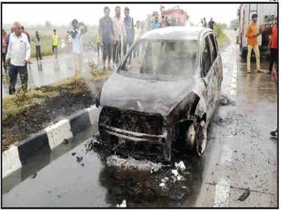 Kota man burnt alive in car as onlookers film tragedy