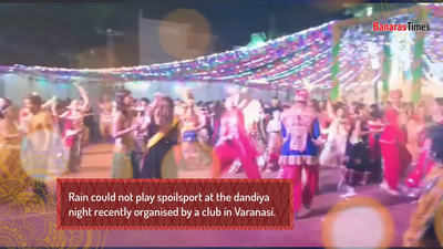 A rain dance dandiya party in Varanasi