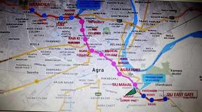 Agra Smart City Map Ascl Gives Noc For Agra Metro Rail Project | Agra News - Times Of India