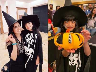 Halloween ready! Amritha Suresh dresses up her little munchkin for Halloween party